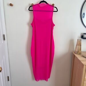Steve Madden Vibrant Pink Midi Dress